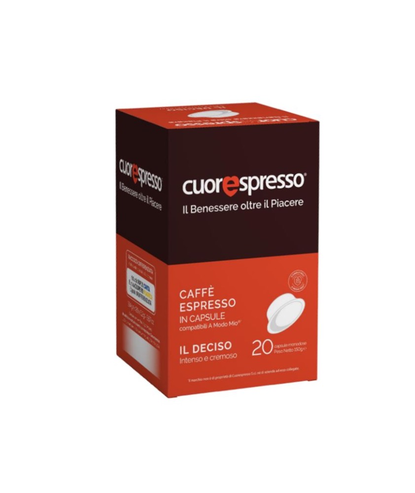 CUORESPRESSO IL DECISO 20 CAPSULE COMPATIBILE A MODO MIO - Abelastore.it - CAFFE'