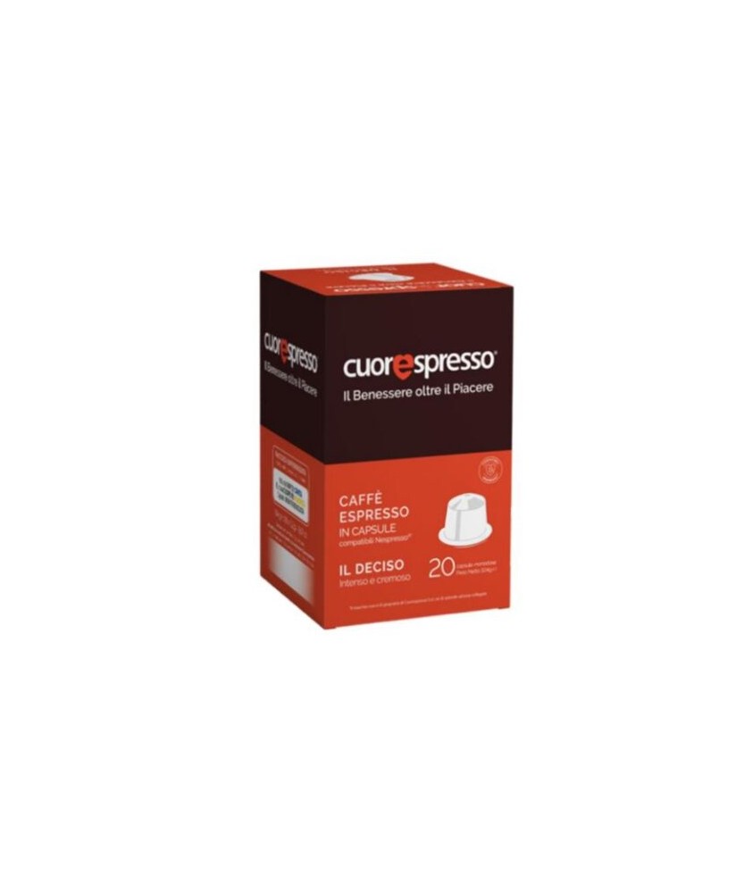 CUORESPRESSO IL DECISO 20 CAPSULE COMPATIBILE NESPRESSO - Abelastore.it - CAFFE'