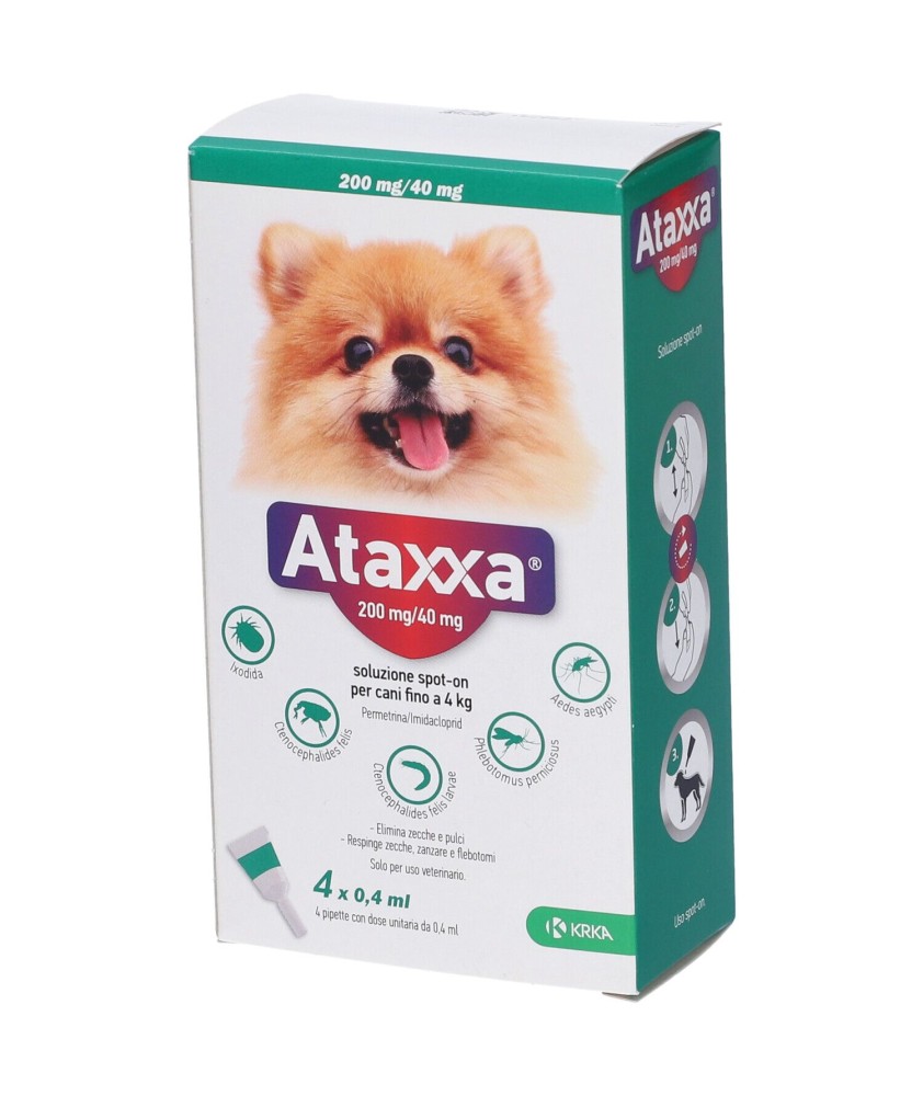 ATAXXA SPOTON 4 PIPETTE 0-4 KG - Abelastore.it - VETERINARI & ANIMALI