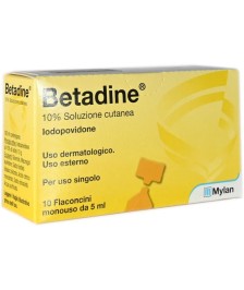 BETADINE SOLUZIONE CUTANEA 10 FLACONCINI 5ML 10% - Abelastore.it - Dispositivi sanitari