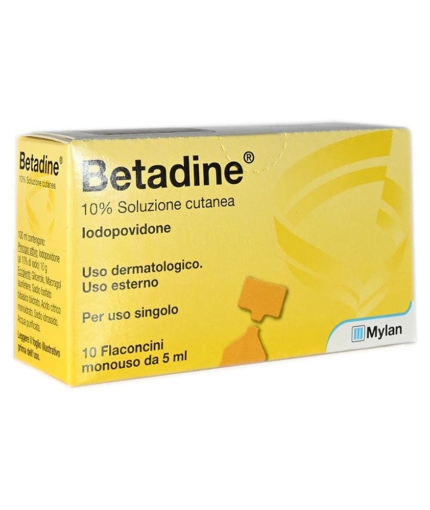 BETADINE SOLUZIONE CUTANEA 10 FLACONCINI 5ML 10% - Abelastore.it - Dispositivi sanitari