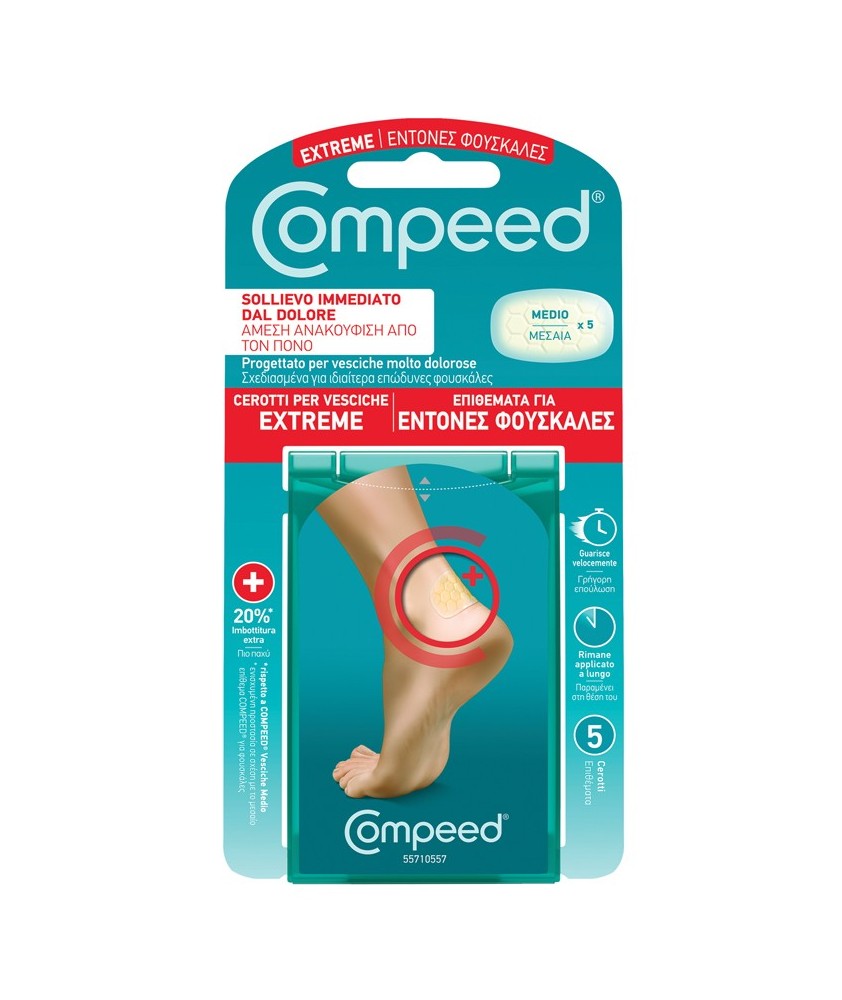 COMPEED CEROTTI VESCICHE TALLONE EXTREME 5 PEZZI - Abelastore.it - Cura Mani e Piedi