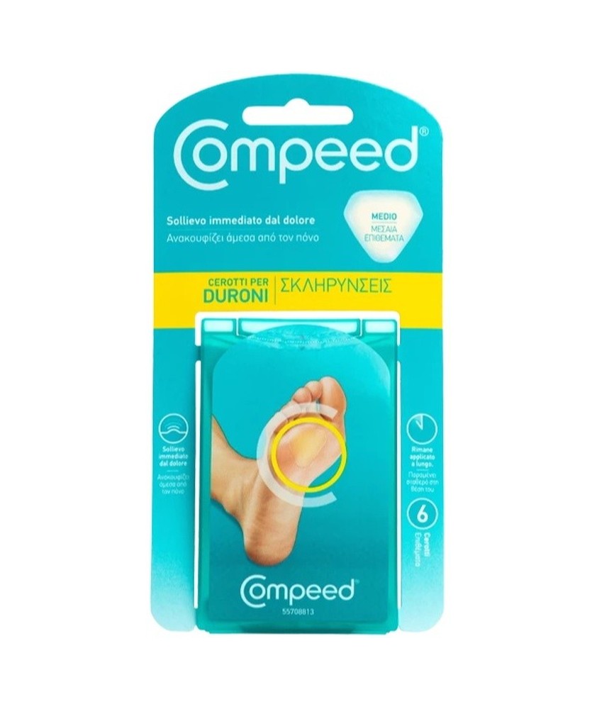 COMPEED CEROTTI PER DURONI MEDIO 6 PEZZI - Abelastore.it - Cura Mani e Piedi