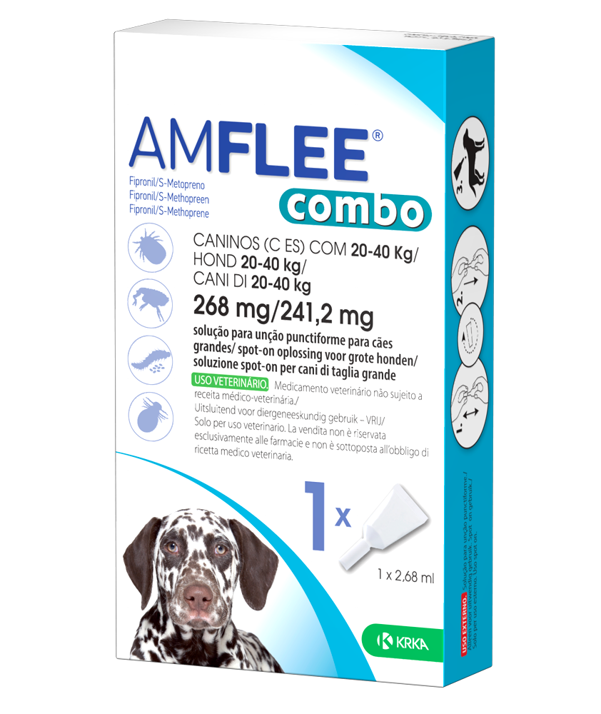 AMFLEE COMBO 3 PIPETTE CANI DA 20-40KG - Abelastore.it - VETERINARI & ANIMALI