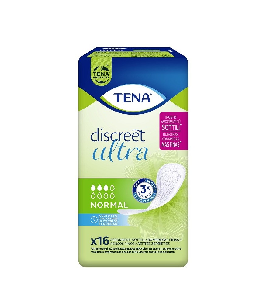 TENA DISCREET ULTRA NORMAL 16 PEZZI - Abelastore.it - Igiene del Corpo