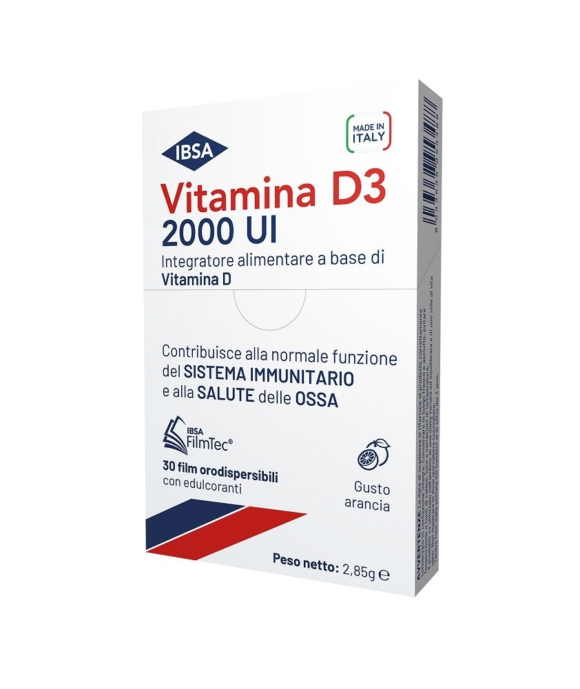 VITAMINA D3 IBSA 2000UI 30 FILM OROSOLUBILI - Abelastore.it - Farmaci ed Integratori