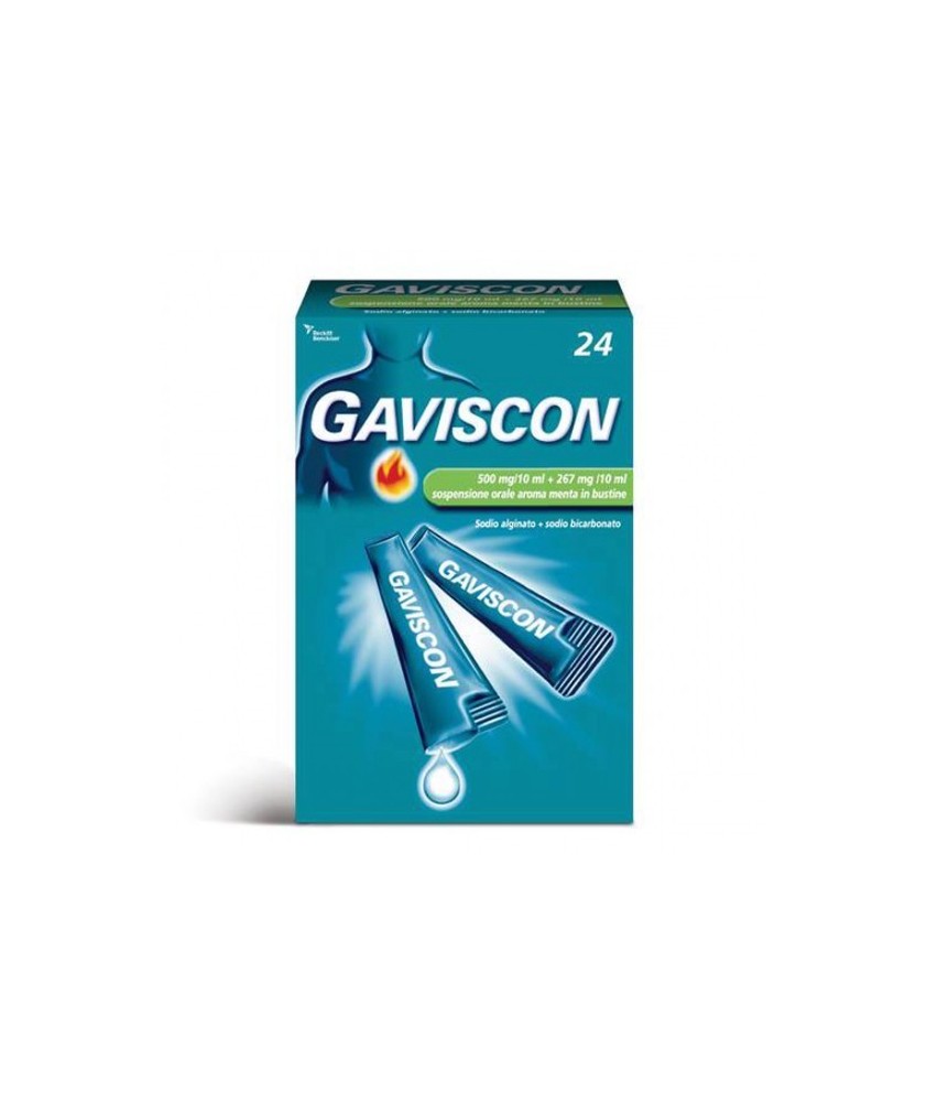 GAVISCON 24 BUSTINE 500+267MG/10ML - Abelastore.it - Farmaci ed Integratori