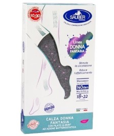 SAUBER CALZA DONNA FANTASIA FILATO Q-SKIN 140 DEN GRIGIO POIS ROSA TAGLIA P PROMO - Abelastore.it - Dispositivi sanitari