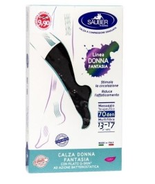 SAUBER CALZA DONNA FANTASIA FILATO Q-SKIN 70 DEN NERO POIS BOUQUET PERLATO GERANIO TAGLIA M PROMO - Abelastore.it - Dispositi...