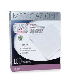 GARZA SILVERCROS COTONE 10X10CM 100 PEZZI - Abelastore.it - Dispositivi sanitari