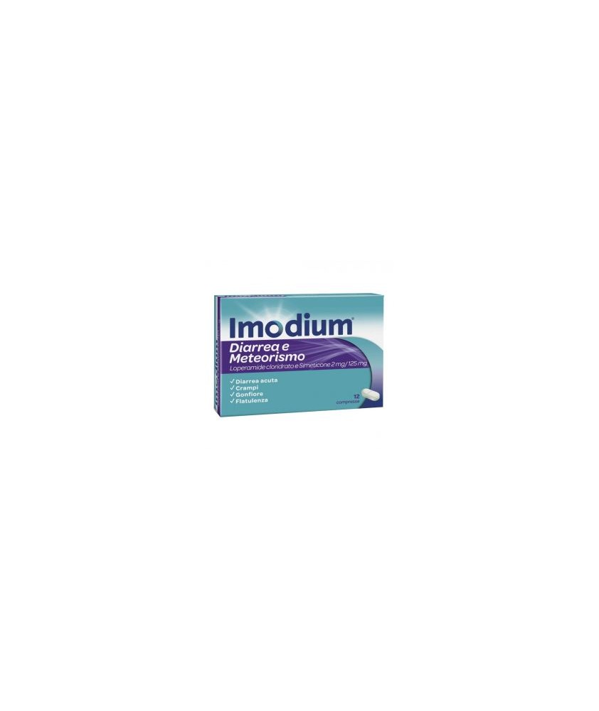 IMODIUM DIARREA E METEORISMO 12 COMPRESSE - Abelastore.it - Farmaci ed Integratori