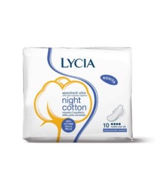 LYCIA COTONE ALI NOTTE 10PZ - Abelastore.it - Assorbenti