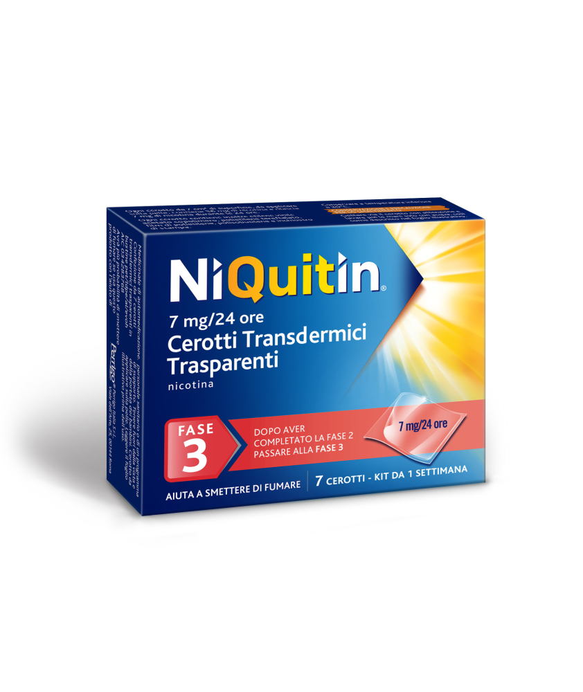 NIQUITIN 7 CEROTTI TRANSDERMICI 7MG/24H - Abelastore.it - Farmaci ed Integratori