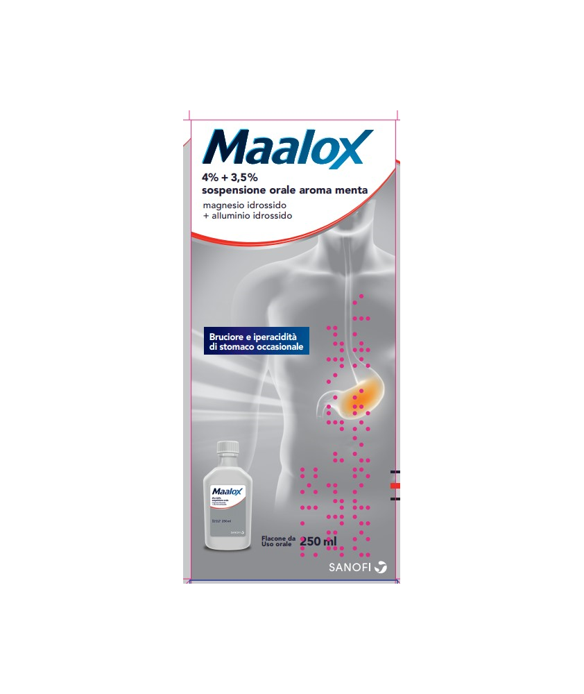 MAALOX SOSPENSIONE ORALE 250ML 4+3,5% - Abelastore.it - Farmaci ed Integratori