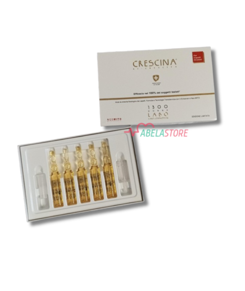 CRESCINA RI-CRESCITA NEO MITO 1300 DONNA 5 FIALE EDIZIOINE LIMITATA - Abelastore.it - Cosmetici e Bellezza