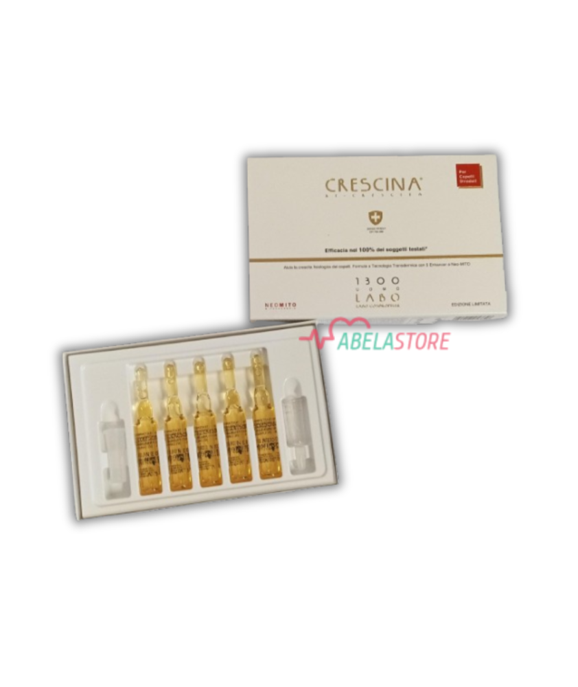 CRESCINA RI-CRESCITA NEO MITO 1300 UOMO 5 FIALE EDIZIONE LIMITATA - Abelastore.it - Cosmetici e Bellezza