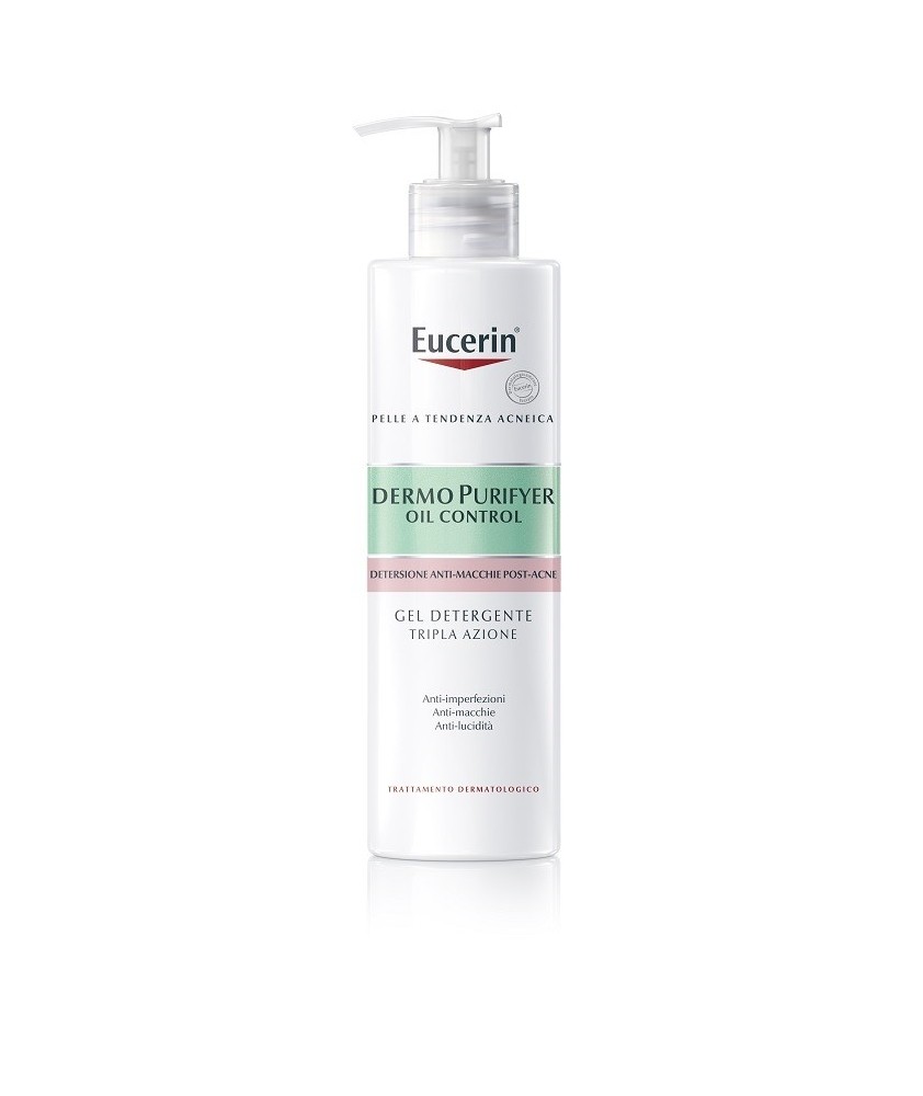 EUCERIN DERMOPURIFYER GEL DETERGENTE TRIPLA AZIONE 400ML - Abelastore.it - Cosmetici e Bellezza