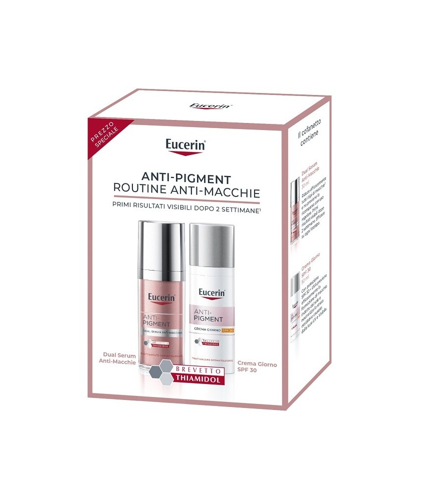 EUCERIN ANTI PIGMENT ROUTINE PACK - 1 ANTI PIGMENT DUAL SERUM 30 ML + 1 ANTI PIGMENT CREMA GIORNO SPF30 50 ML - Abelastore.it...