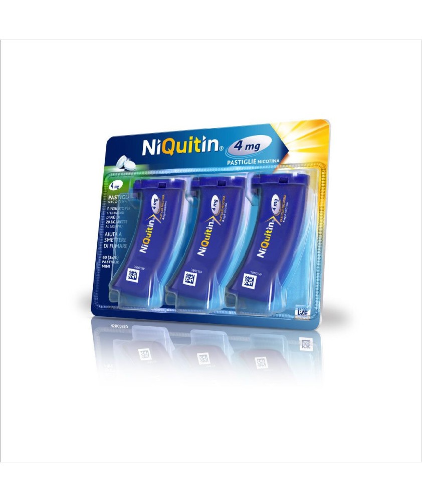 NIQUITIN 60 PASTLIGLIE 4 MG MENTA - Abelastore.it - Farmaci ed Integratori