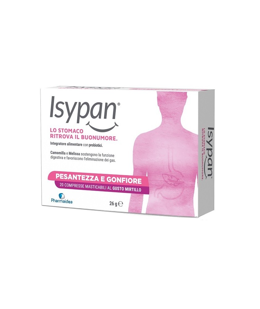 ISYPAN PESANTEZZA GONFIORE 20 COMPRESSE MASTICABILI - Abelastore.it - Farmaci ed Integratori