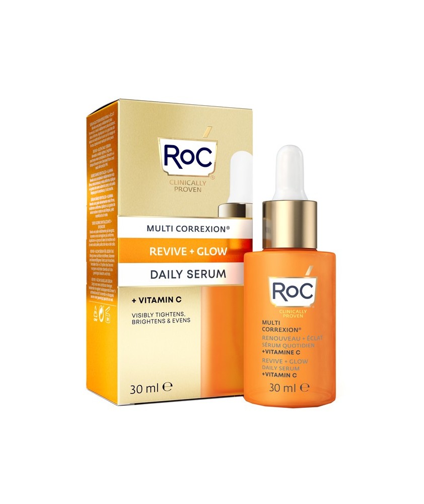 ROC MULTI CORREXION REVIVE+GLOW SIERO VISO ILLUMINANTE 30ML - Abelastore.it - Cosmetici e Bellezza