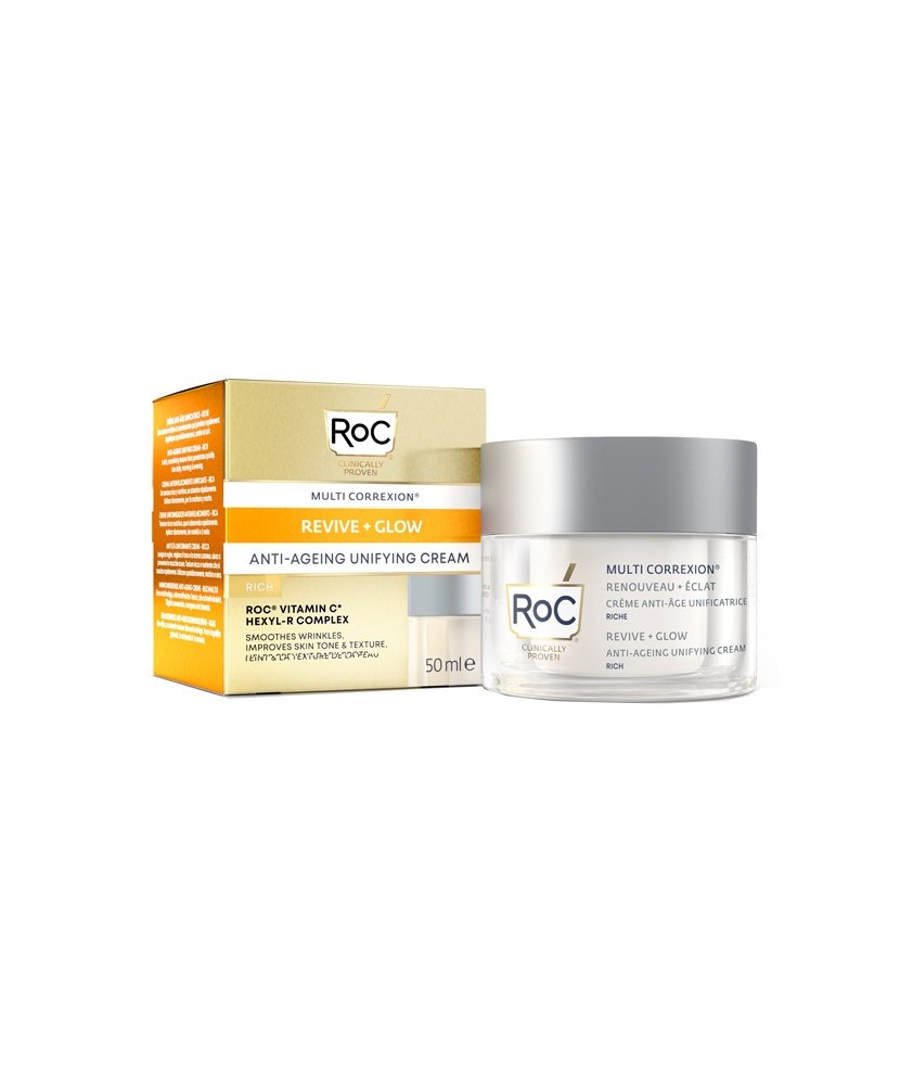 ROC MULTI CORREXION REVIVE + GLOW CREMA UNIFORMANTEANTI-AGE - Abelastore.it - Cosmetici e Bellezza