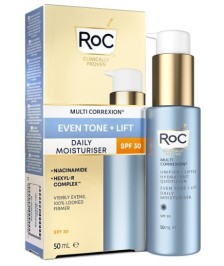 Roc Multi Correxion Even Tone + Lift Idratante Quotidiano Viso SPF30 - Trattamento giorno liftante e uniformante - 50 ml - Ab...