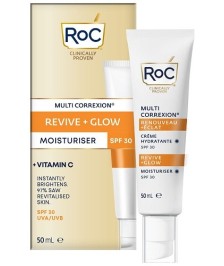 Roc Multi Correxion Revive + Glow Crema Gel Viso Illuminante - Crema viso da giorno alla Vitamina C - Flacone 50 ml - Abelast...