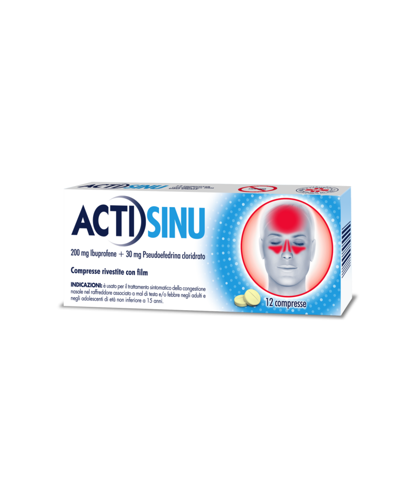 ACTISINU 12 COMPRESSE 200MG+30MG - Abelastore.it - Farmaci ed Integratori