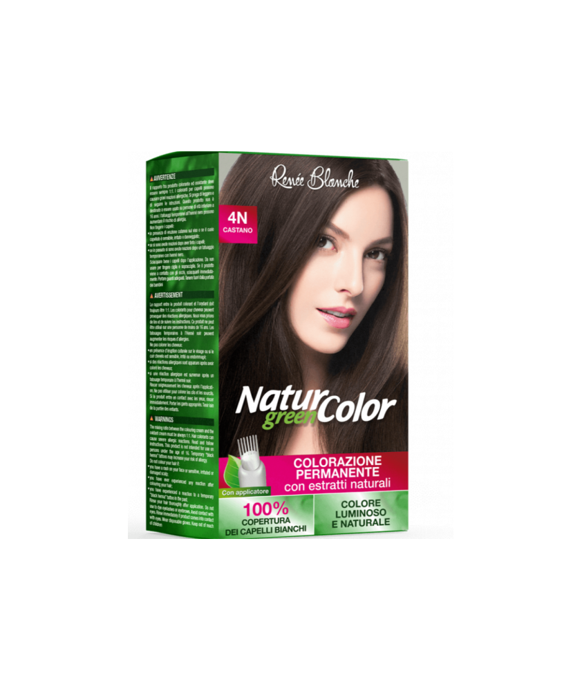 RENEE BLANCHE NATUR COLOR GREEN COLORAZIONE N4 CASTANO - Abelastore.it - Capelli