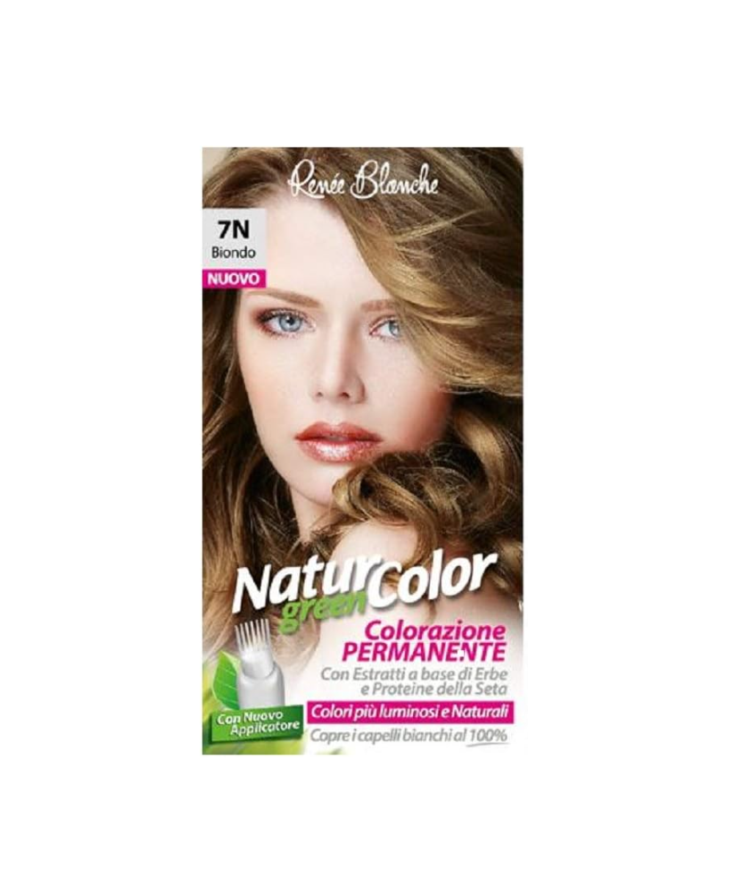 RENEE BLANCHE NATUR COLOR GREEN COLORAZIONE 7N BIONDO - Abelastore.it - Cosmetici e Bellezza