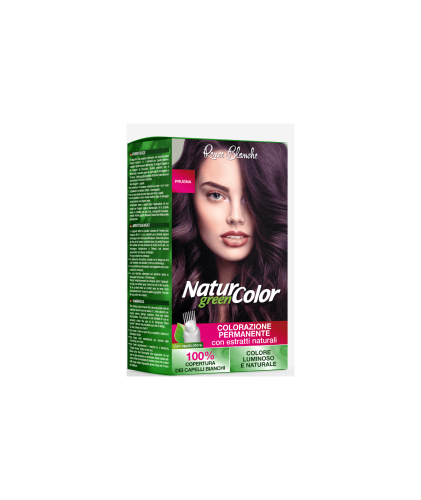 RENEE BLANCHE NATUR COLOR GREEN COLORAZIONE PRUGNA - Abelastore.it - Capelli