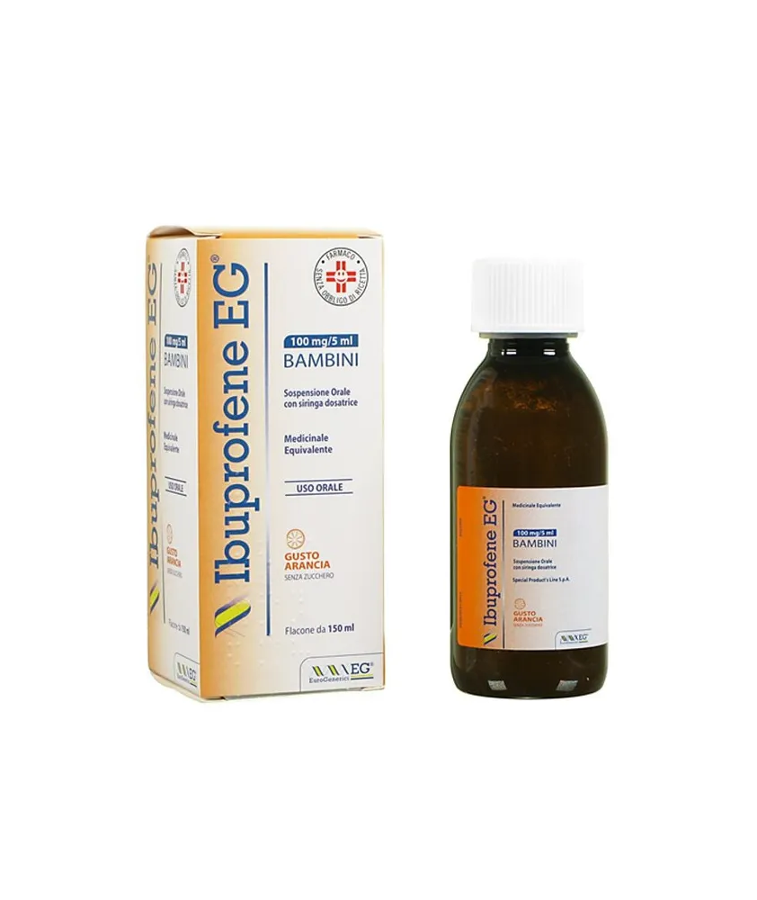 IBUPROFENE EG SCIROPPO BAMBINI 150ML AROMA ARANCIA - Abelastore.it - Farmaci ed Integratori