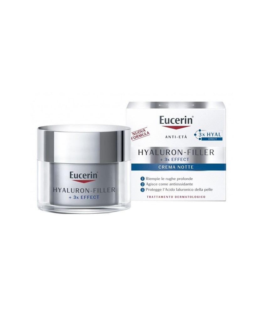 EUCERIN CREMA HYALURON-FILLER TRATTAMENTO ANTIRUGHE - CREMA NOTTE 50 ML - Abelastore.it - Cosmetici e Bellezza