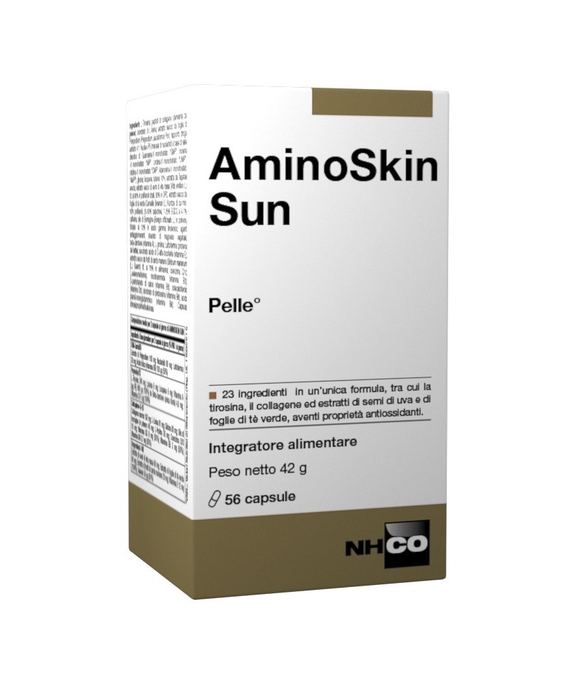 AMINOSKIN SUN SP FLACONE 56CPS - Abelastore.it - Solari AMINOSKIN SUN SP FLACONE 56CPS - Abelastore.it - Solari
