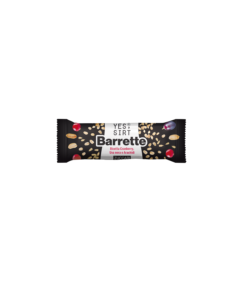 YES SIRT BARRETTE CRANBERRY UVA NERA ARACHIDI 25 G - Abelastore.it - Farmaci ed Integratori YES SIRT BARRETTE CRANBERRY UVA NERA ARACHIDI 25 G - Abelastore.it - Farmaci ed Integratori