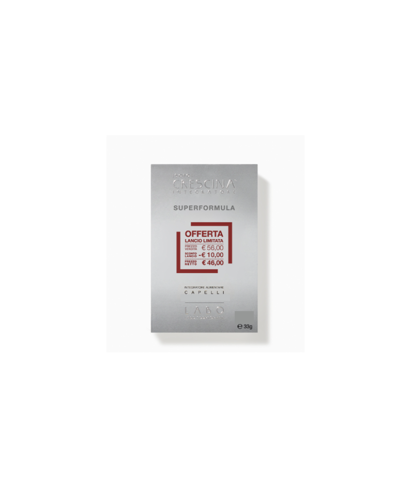 CRESCINA ISOFOLE FOLLICOLARI SUPERFORMULA UOMO 60 COMPRESSE INTEGRATORE CAPELLI - Abelastore.it - Cosmetici e Bellezza