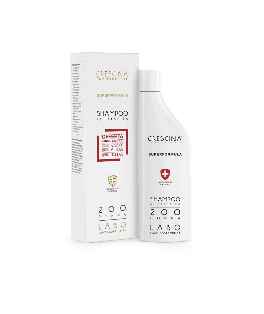 CRESCINA SHAMPOO RI-CRESCITA 200 DONNA SUPERFORMULA - Abelastore.it - Shampoo