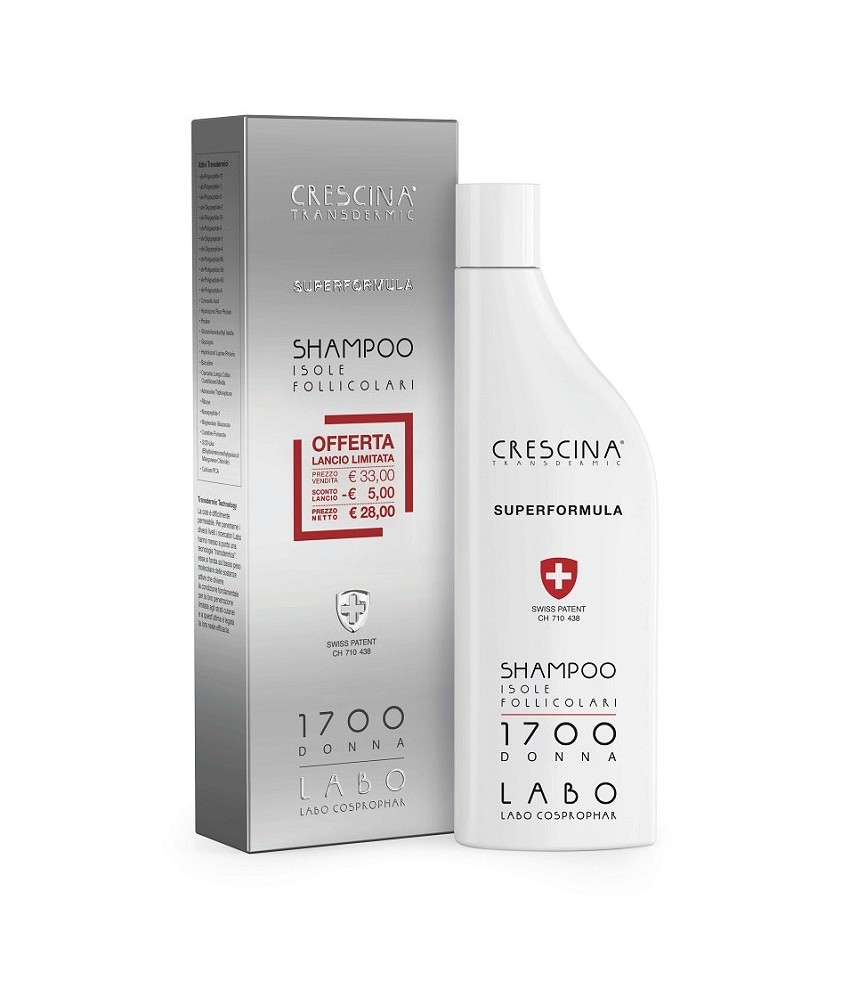 CRESCINA SHAMPOO ISOLE FOLLICOLARI SUPERFORMULA 1700 DONNA - Abelastore.it - Shampoo