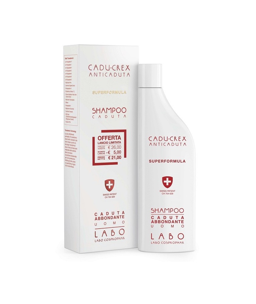 CRESCINA SHAMPOO CADU-CREX SUPERFORMULA CADUTA ABBONDANTE UOMO - Abelastore.it - Labo
