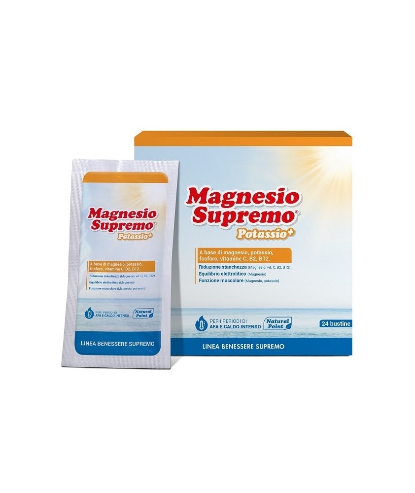 MAGNESIO SUPREMO POTASSIO+24BUSTINE - Abelastore.it - Farmaci ed Integratori