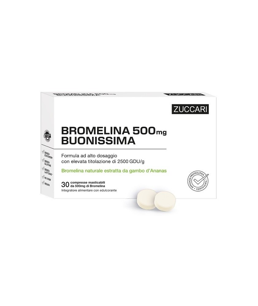 BROMELINA 500 BUONISSIMA 30 COMPRESSE - Abelastore.it - Farmaci ed Integratori