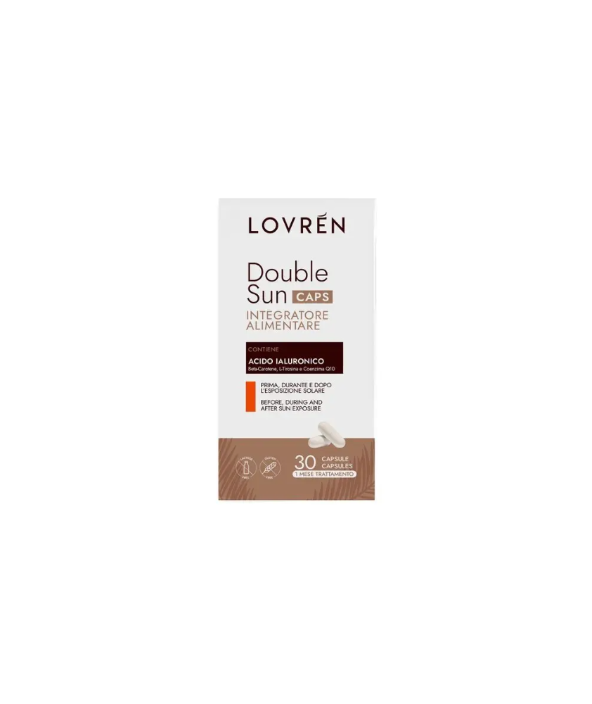 LOVREN SOLAIRE DOUBLESUN 30 CAPSULE INTEGRATORE ACIDO IALURONICO - Abelastore.it - Solari LOVREN SOLAIRE DOUBLESUN 30 CAPSULE INTEGRATORE ACIDO IALURONICO - Abelastore.it - Solari