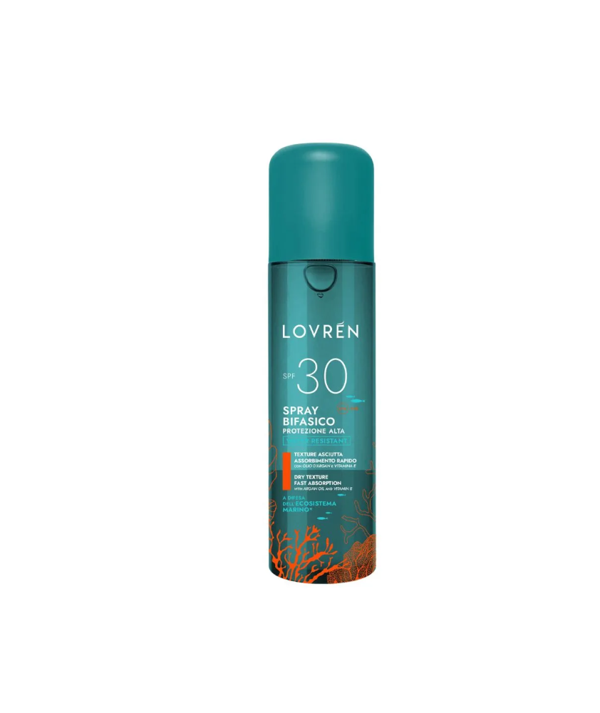 LOVREN SOLAIRE Lovrén Solare - Spray Bifasico SPF30 Protezione Alta Viso e Corpo, 150ml - Abelastore.it - Solari LOVREN SOLAIRE Lovrén Solare - Spray Bifasico SPF30 Protezione Alta Viso e Corpo, 150ml - Abelastore.it - Solari