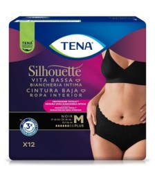 TENA SILHOUETTE NERO TAGLIA M 12 PEZZI - Abelastore.it - Assorbenti
