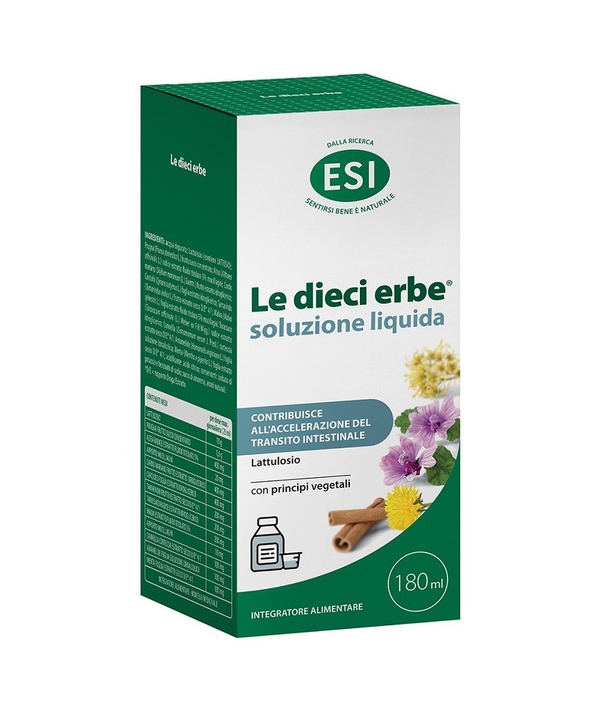 ESI LE DIECI ERBE SOLUZIONE LIQUIDA 180ML - Abelastore.it - Farmaci ed Integratori
