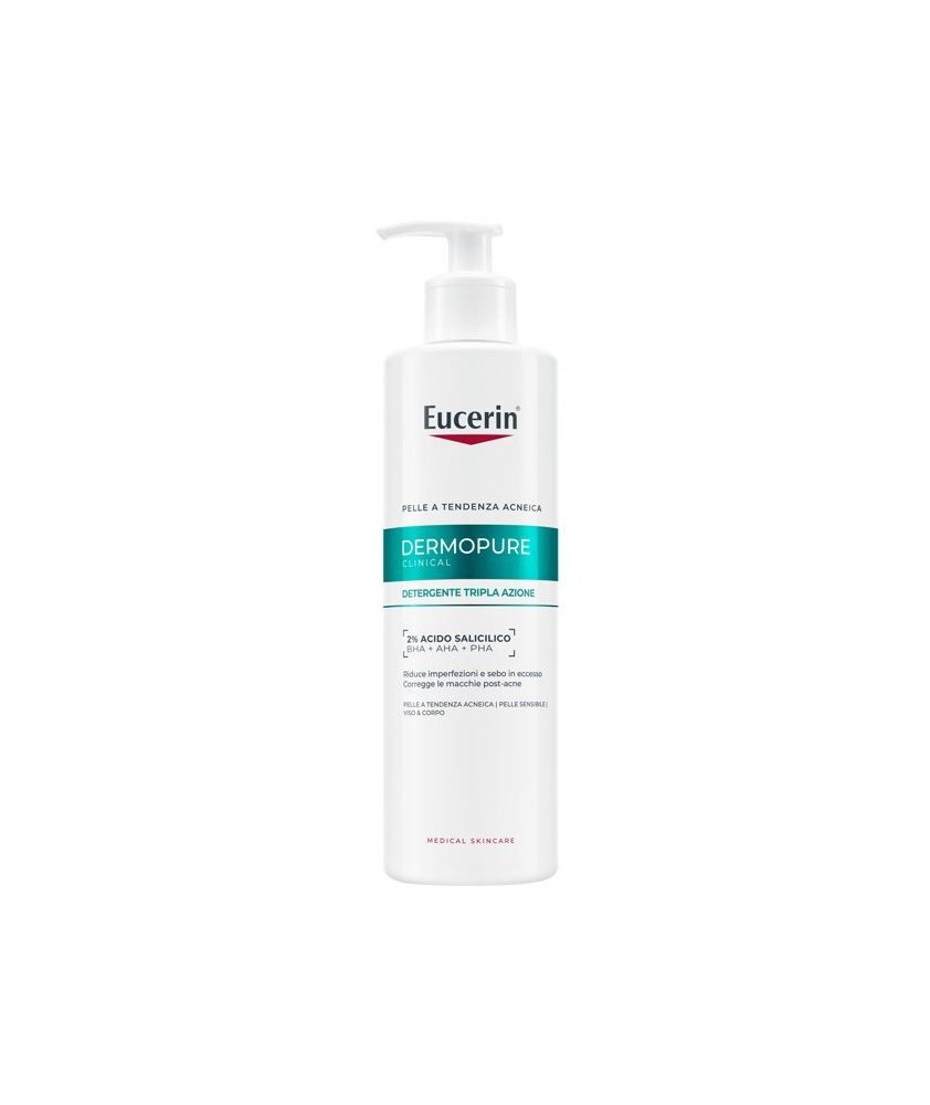 EUCERIN DERMOPURIFYER GEL DETERGENTE TRIPLA AZIONE 400ML - Abelastore.it - Cosmetici e Bellezza