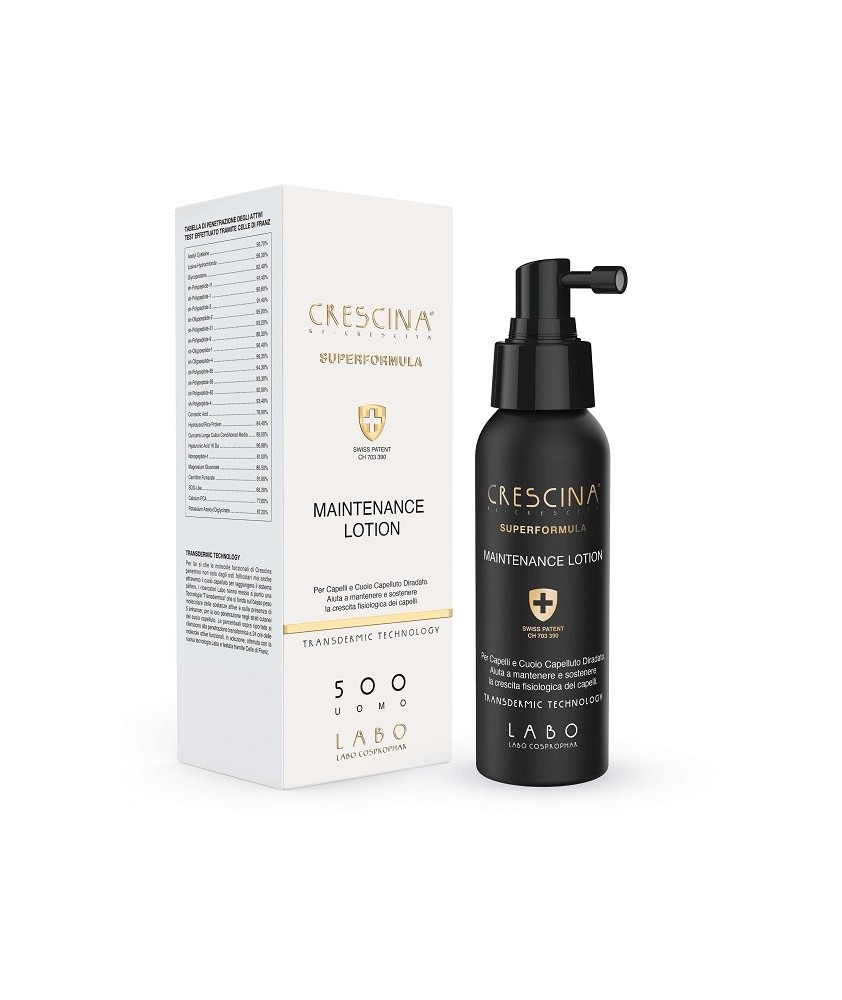 CRESCINA RI-CRESCITA 500 UOMO MAINTENANCE LOTION LOZIONE DI MANTENIMENTO - Abelastore.it - Fiale Anticaduta