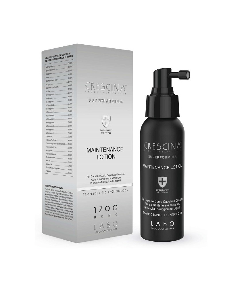 CRESCINA ISOLE FOLLICOLARI 1700 UOMO MAINTENANCE LOTION LOZIONE DI MANTENIMENTO - Abelastore.it - Capelli