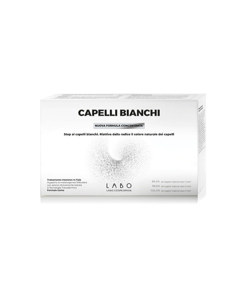 CAPELLI BIANCHI TRATTAMENTO INTENSIVO UOMO 20 FIALE DA 3,5 ML - Abelastore.it - Capelli